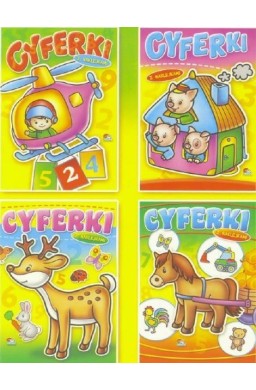 (096) Cyferki. Książeczka z naklejkami MIX