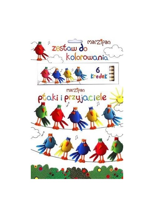 Marzipan. Ptaki i przyjaciele + kredki