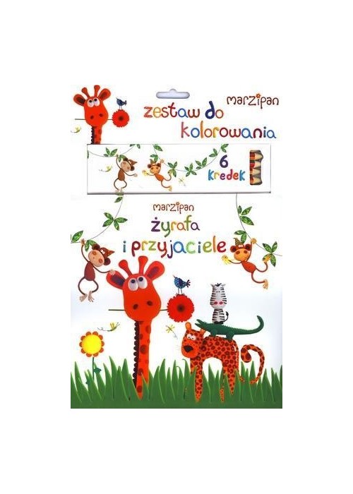 Marzipan. Żyrafa i przyjaciele + kredki