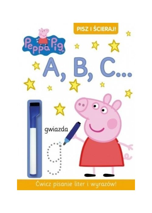 Świnka Peppa. Pisz i ścieraj! A, B, C...