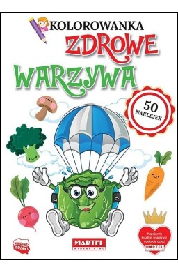 Kolorowanka z naklejkami Zdrowe warzywa