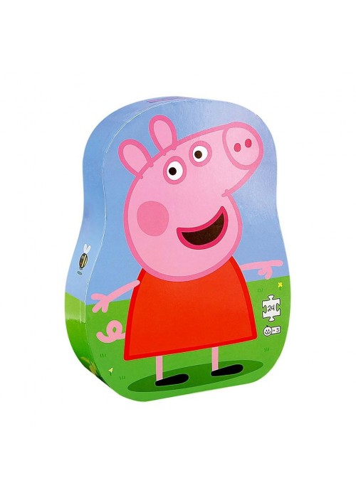 Puzzle dla dzieci w ozdobnym pudełku Świnka Peppa