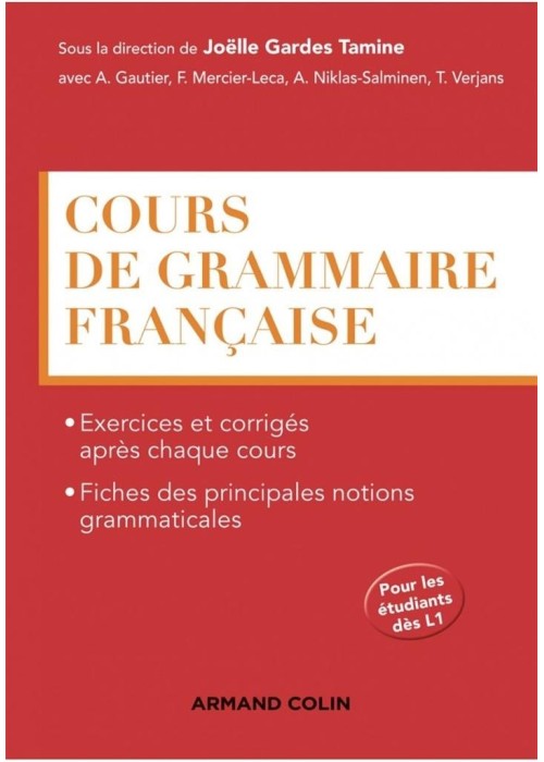 Cours de grammaire francaise