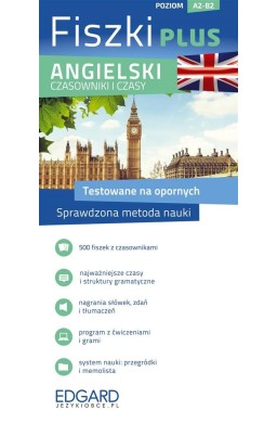 Angielski. Czasowniki i czasy. Fiszki PLUS