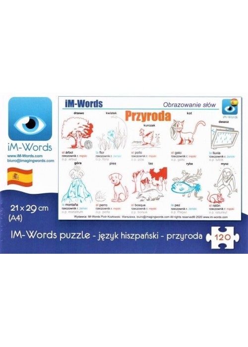 iM-Words Puzzle 120 Hiszpański - Przyroda