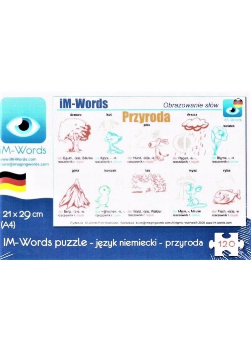 iM-Words Puzzle 120 Niemiecki - Przyroda