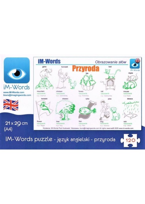 iM-Words Puzzle 120 Angielski - Przyroda