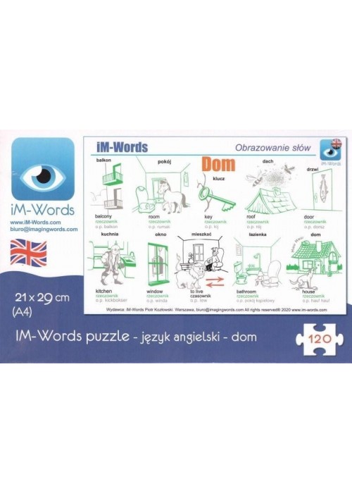 iM-Words Puzzle 120 Angielski - Dom