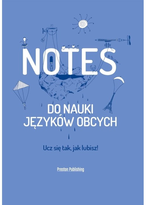 Notes do nauki języków obcych niebieski