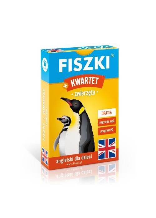 Angielski. Fiszki + Gra Kwartet - zwierzęta