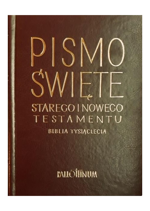 Biblia Tysiąclecia - skórzana, panigatory, złocona Biblia Tysiąclecia - skórzana, panigatory, złocona
