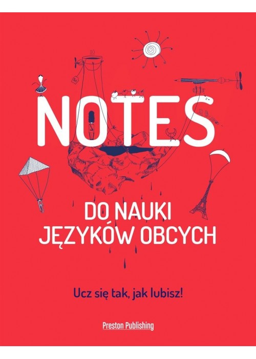 Notes do nauki języków obcych czerwony