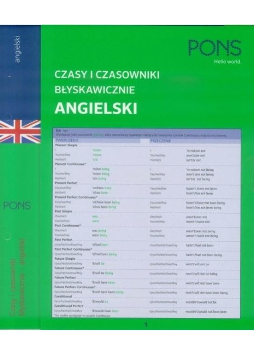 Czasy i czasowniki błyskawicznie. Angielski PONS Czasy i czasowniki błyskawicznie. Angielski PONS
