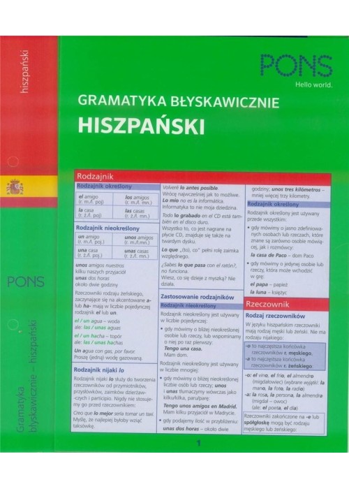 Gramatyka błyskawicznie. Hiszpański PONS