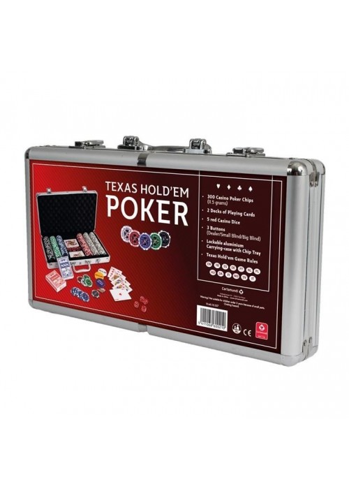 Zestaw do pokera 300 żetonów aluminiowy CARTAMUNDI
